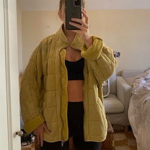 Free people dolman quilted knit jacket